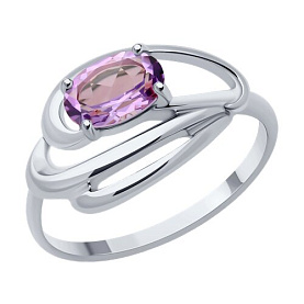 Кольцо Diamant - Серебро 925, Аметист (арт. 94-310-00174-2)
