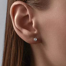 Серьги SOKOLOV - Золото 375, Фианит (арт. 31-122-01002-2)