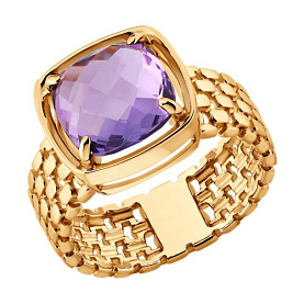 Кольцо SOKOLOV - Золото 585, Аметист (арт. 717419)