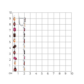 Серьги SOKOLOV - Серебро 925, Синтетический рубин, Фианит (арт. 94026488)