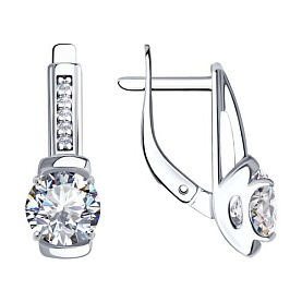 Серьги SOKOLOV - Серебро 925, Фианит (арт. 94022951)