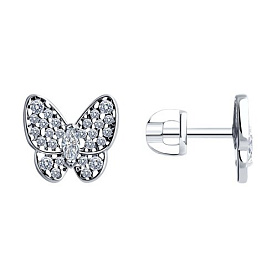 Серьги SOKOLOV - Серебро 925, Фианит (арт. 94025907)