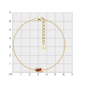 Браслет SOKOLOV - Серебро 925, Синтетический рубин (арт. 84050001)