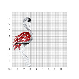 Брошь SOKOLOV - Серебро 925, Фианит, Эмаль (арт. 94049008)