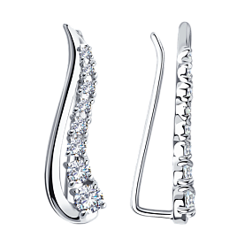 Серьги SOKOLOV - Серебро 925, Фианит (арт. 94021849)