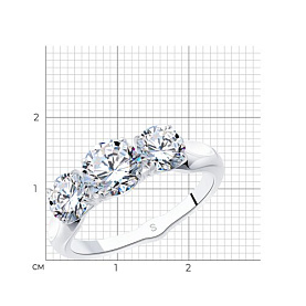 Кольцо SOKOLOV - Серебро 925, Фианит (арт. 94012675)