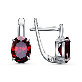 Серьги Красная пресня - Серебро 925, Фианит (арт. 33814974Пл18)
