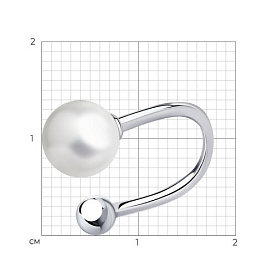 Серьга SOKOLOV - Серебро 925, Жемчуг культивированный (арт. 94170145)