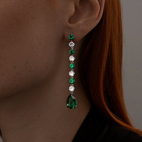 Серьги SOKOLOV - Серебро 925, Фианит (арт. 94025749)