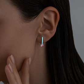 Серьги SOKOLOV - Серебро 925, Фианит, Эмаль (арт. 94023117)