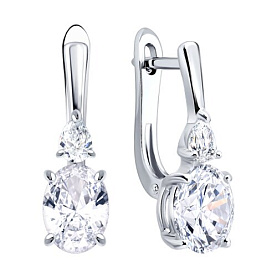 Серьги SOKOLOV - Серебро 925, Фианит (арт. 94027812)