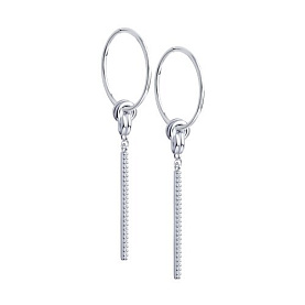 Серьги SOKOLOV - Серебро 925, Фианит (арт. 94023867)