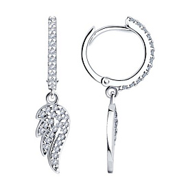 Серьги SOKOLOV - Серебро 925, Фианит (арт. 94025730)