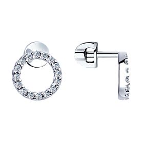 Серьги SOKOLOV - Серебро 925, Фианит (арт. 94023344)