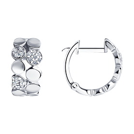 Серьги SOKOLOV - Серебро 925, Фианит (арт. 94020206)