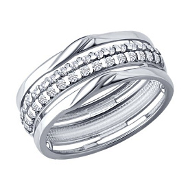 Кольцо SOKOLOV - Серебро 925, Фианит (арт. 94014839)