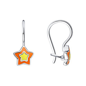 Серьги Diamant - Серебро 925, Эмаль (арт. 94-120-01530-1)