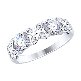 Кольцо SOKOLOV - Серебро 925, Фианит (арт. 94012501)