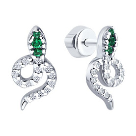 Серьги SOKOLOV - Серебро 925, Фианит (арт. 94027102)