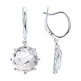 Серьги SOKOLOV - Серебро 925, Горный хрусталь (арт. 92022568)