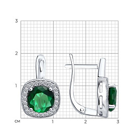 Серьги SOKOLOV - Серебро 925, Фианит (арт. 94027629-91)