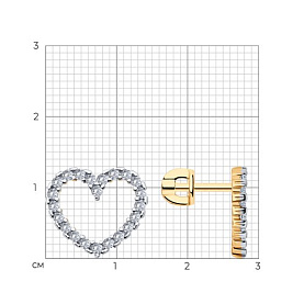 Серьги SOKOLOV - Серебро 925, Фианит (арт. 93022485)
