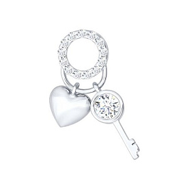 Подвеска SOKOLOV - Серебро 925, Фианит (арт. 94031180)