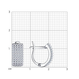 Серьги SOKOLOV - Серебро 925, Фианит (арт. 94021766)