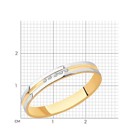 Кольцо SOKOLOV - Золото 585, Фианит (арт. 110155)