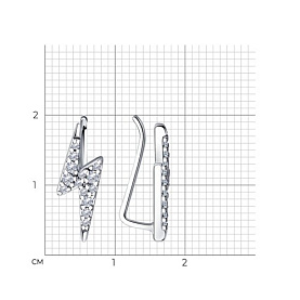 Серьги SOKOLOV - Серебро 925, Фианит (арт. 94024059)