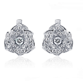 Серьги Platinum Lab. - Платина 950, Бриллиант (арт. ПС-040-02)