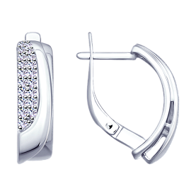 Серьги SOKOLOV - Серебро 925, Фианит (арт. 94022952)