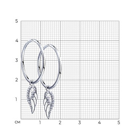 Серьги SOKOLOV - Серебро 925, Фианит (арт. 94023453)
