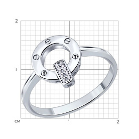 Кольцо SOKOLOV - Серебро 925, Фианит (арт. 94014907-91)