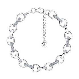 Браслет SOKOLOV - Серебро 925, Фианит (арт. 94051029)