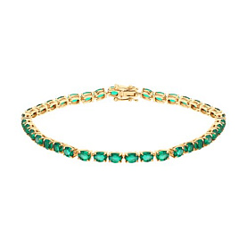 Браслет SOKOLOV - Золото 585, Синтетический изумруд (арт. 750591)