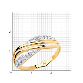 Кольцо SOKOLOV - Золото 375, Фианит (арт. 37018124)