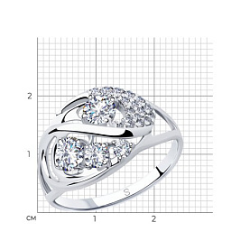 Кольцо SOKOLOV - Серебро 925, Фианит (арт. 94012860)