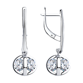 Серьги SOKOLOV - Серебро 925, Фианит (арт. 94023605)