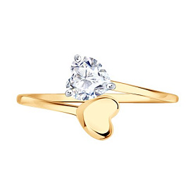 Кольцо SOKOLOV - Золото 585, Фианит (арт. 019918)