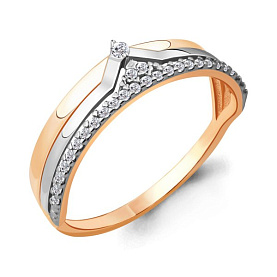 Кольцо Аквамарин - Золото 375, Фианит (арт. 64385А.8)