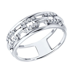 Кольцо SOKOLOV - Серебро 925, Фианит (арт. 94014253)