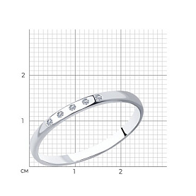 Кольцо SOKOLOV - Серебро 925, Фианит (арт. 94012717)