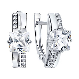 Серьги SOKOLOV - Серебро 925, Фианит (арт. 94027695)