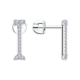 Серьги SOKOLOV - Серебро 925, Фианит (арт. 94024197)