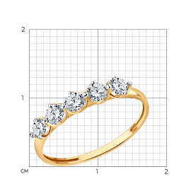 Кольцо Diamant - Золото 585, Фианит (арт. 51-110-02785-1)