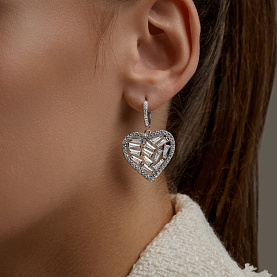 Серьги SOKOLOV - Серебро 925, Фианит (арт. 94027535)