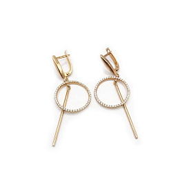 Серьги Галатея - Серебро 925, Фианит (арт. 3415.1)