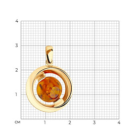 Подвеска SOKOLOV - Серебро 925, Янтарь пресс. (арт. 83030023)