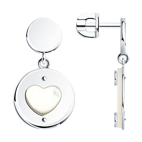 Серьги SOKOLOV - Серебро 925, Синтетический перламутр (арт. 83020287)